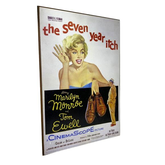 Radio Days The Seven Year Itch Wooden Movie Poster Sign Advertisement - Picture 8 of 8